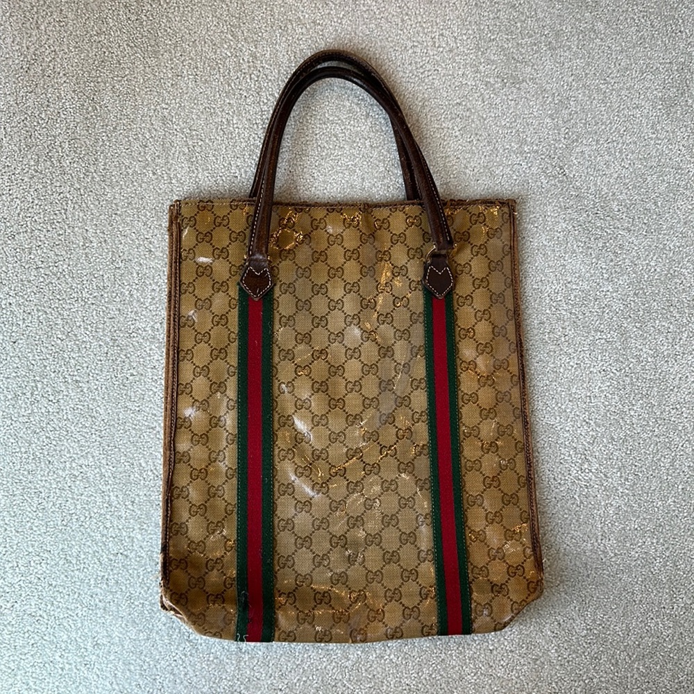 Vintage Brown Gucci Tote Bag